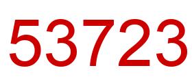 Number 53723 red image