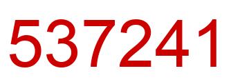 Number 537241 red image