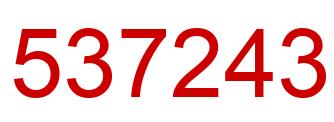 Number 537243 red image