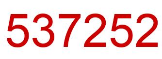 Number 537252 red image