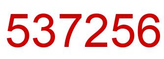 Number 537256 red image