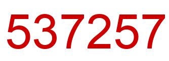 Number 537257 red image