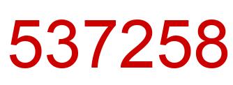 Number 537258 red image