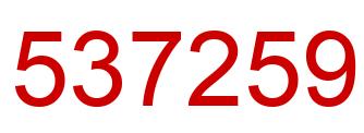 Number 537259 red image