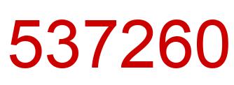 Number 537260 red image