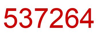 Number 537264 red image