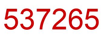 Number 537265 red image