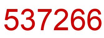 Number 537266 red image