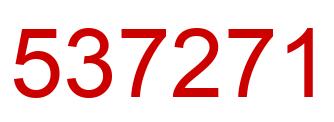Number 537271 red image