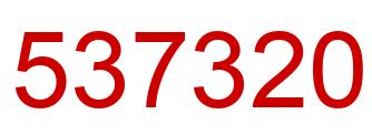 Number 537320 red image