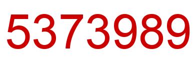 Number 5373989 red image