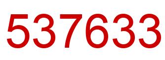 Number 537633 red image