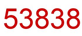 Número 53838 imagen rojo