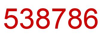 Número 538786 imagen rojo