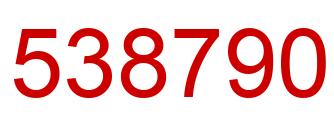 Number 538790 red image