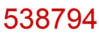 Number 538794 red image