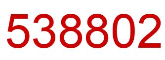 Number 538802 red image