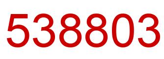 Número 538803 imagen rojo