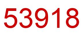 Number 53918 red image