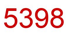 Number 5398 red image