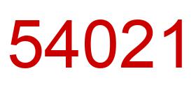 Número 54021 imagen rojo