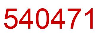Number 540471 red image