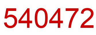 Number 540472 red image