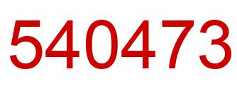 Number 540473 red image