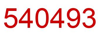 Number 540493 red image