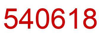 Number 540618 red image