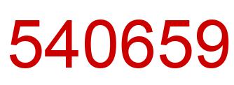 Number 540659 red image