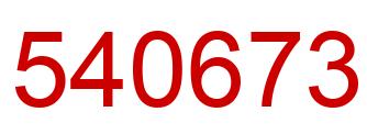 Number 540673 red image