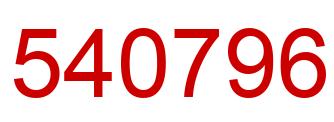 Number 540796 red image