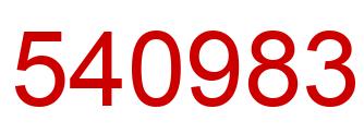 Number 540983 red image