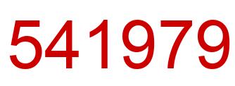 Número 541979 imagen rojo