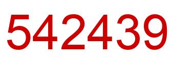 Number 542439 red image