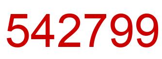 Number 542799 red image