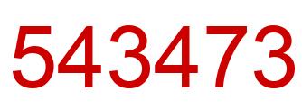 Number 543473 red image