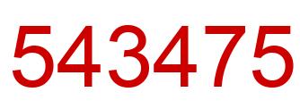 Number 543475 red image