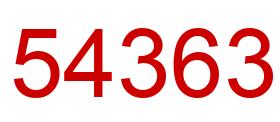 Number 54363 red image