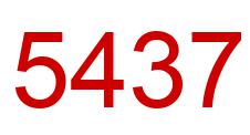 Number 5437 red image