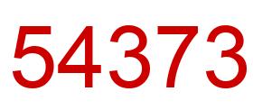 Número 54373 imagen rojo