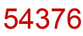 Número 54376 imagen rojo