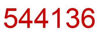Número 544136 imagen rojo