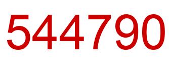Número 544790 imagen rojo