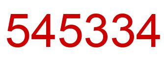 Number 545334 red image