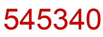 Number 545340 red image