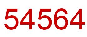 Número 54564 imagen rojo
