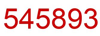 Number 545893 red image