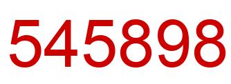 Number 545898 red image